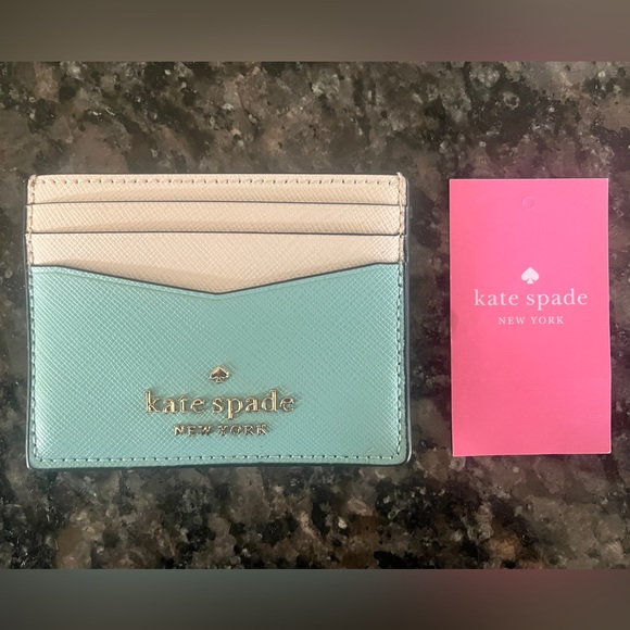 kate spade Accessories - Kate Spade, staci colorblock saffiano card case, NWT